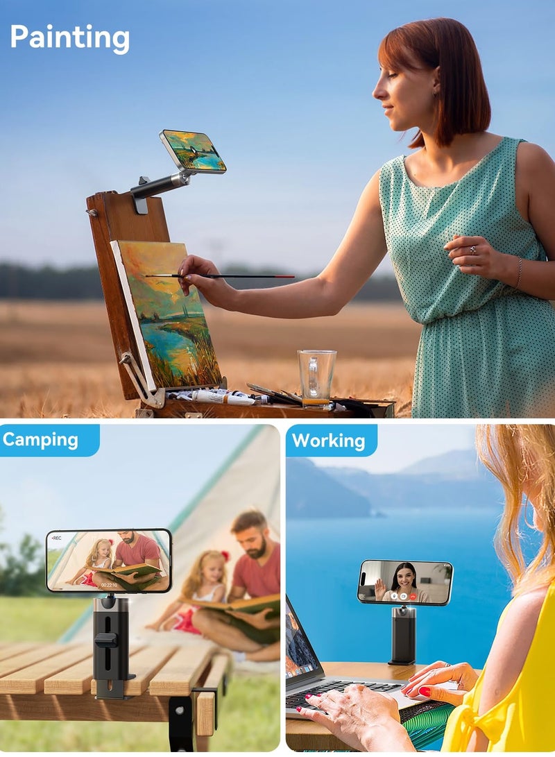 Excefore Holder for Magsafe Airplane Phone Holder Travel Essentials, Universal Airplane Accessories Handsfree, Travel Must Haves Plane Phone Mount for iPhone 15/14/13/12/,Galaxy S24/23 - Image 3