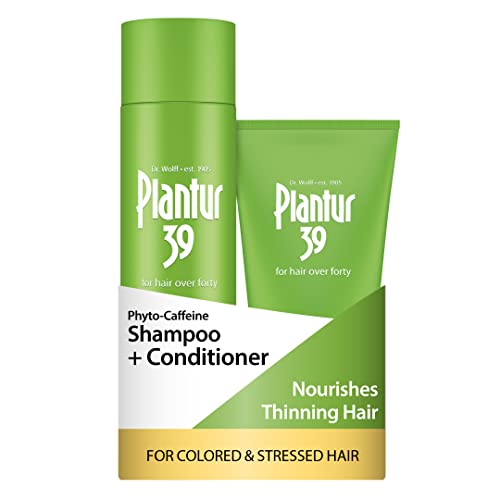 Plantur 39 Phyto-Caffeine Shampoo and Conditioner Set for Colored, Stressed Hair - 8.45 fl oz and 5.07 fl oz - Image 1