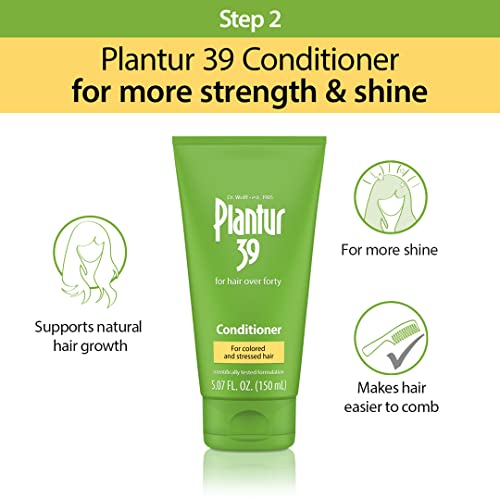 Plantur 39 Phyto-Caffeine Shampoo and Conditioner Set for Colored, Stressed Hair - 8.45 fl oz and 5.07 fl oz - Image 3