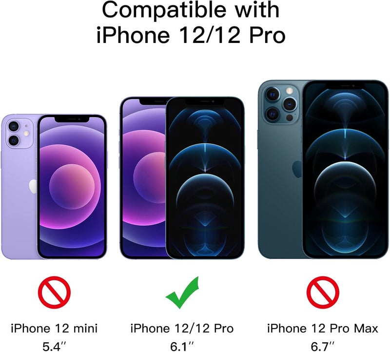 جي تيك واقي شاشة كامل التغطية للخصوصية من JETech لجهاز iPhone 12/12 Pro مقاس 6.1 بوصة، فيلم زجاجي مقسّى مضاد للتجسس، حماية من الحافة إلى الحافة متوافقة مع الحافظة، عبوة من قطعتين - Image 2