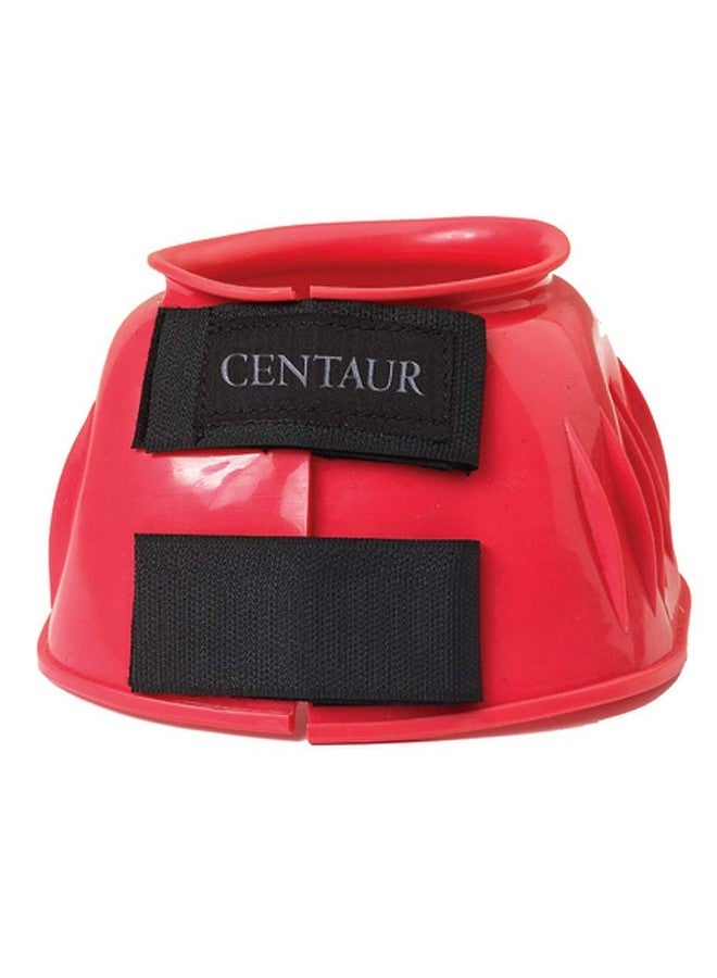 CENTAUR X-Large PVC Ribbed Double Hook and Loop Bell Boots Red - Image 1