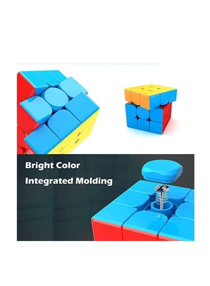 مكعب سحري ذكي 3x3 مكعب سرعة 3x3x3 لغز غير لاصق لعبة مكعب سحري ألغاز تعليمية لتحسين استجابة الأطفال وتركيزهم وذاكرتهم بشكل فعال - Image 3