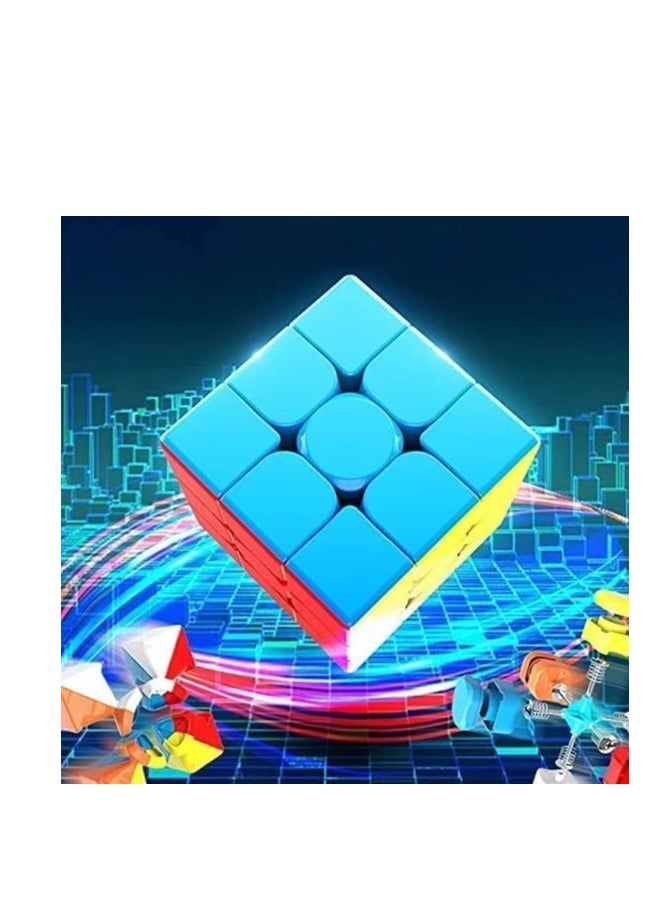 مكعب سحري ذكي 3x3 مكعب سرعة 3x3x3 لغز غير لاصق لعبة مكعب سحري ألغاز تعليمية لتحسين استجابة الأطفال وتركيزهم وذاكرتهم بشكل فعال - Image 2