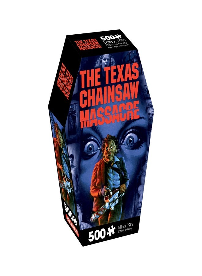 AQUARIUS The Texas Chainsaw Massacre 500pc Puzzle Coffin Box (500 Piece Jigsaw Puzzle) - Glare Free - Precision Fit - Officially Licensed Merchandise & Collectibles - 14x19 Inches - Image 1