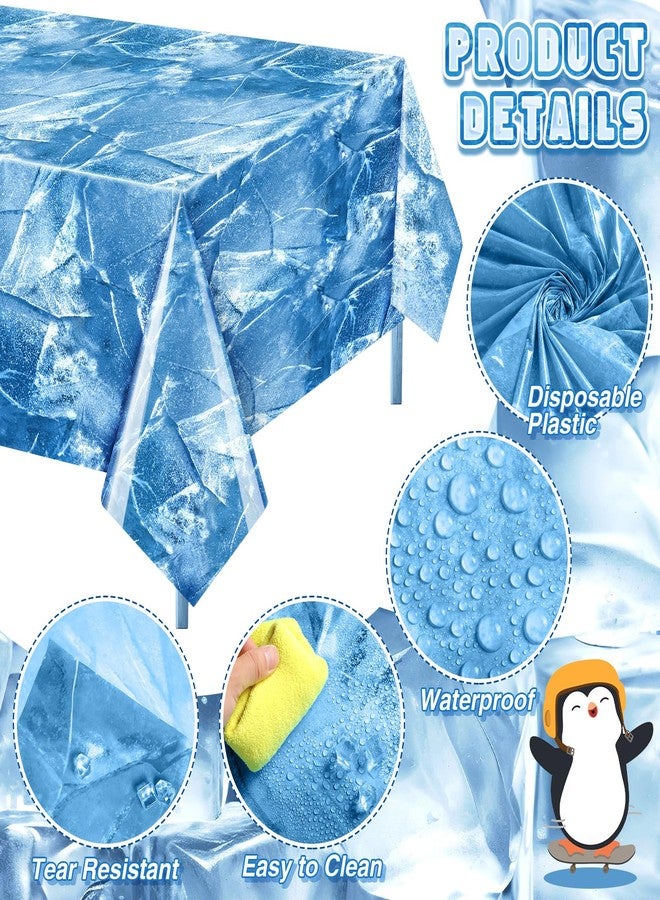 FuWeave 2 Pcs Ice Birthday Decorations Tablecloth 54 x 108 Inch Ice Tablecloth for Summer Party/Under Sea/Ocean Theme Party Decor Anime Character Cosplay Decoration - Image 3