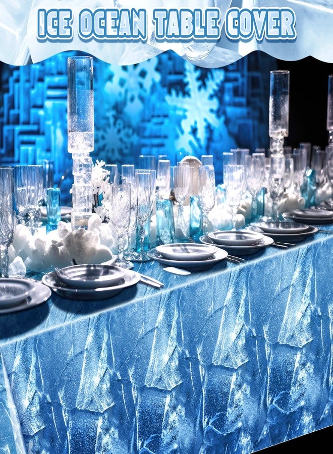 FuWeave 2 Pcs Ice Birthday Decorations Tablecloth 54 x 108 Inch Ice Tablecloth for Summer Party/Under Sea/Ocean Theme Party Decor Anime Character Cosplay Decoration - Image 5