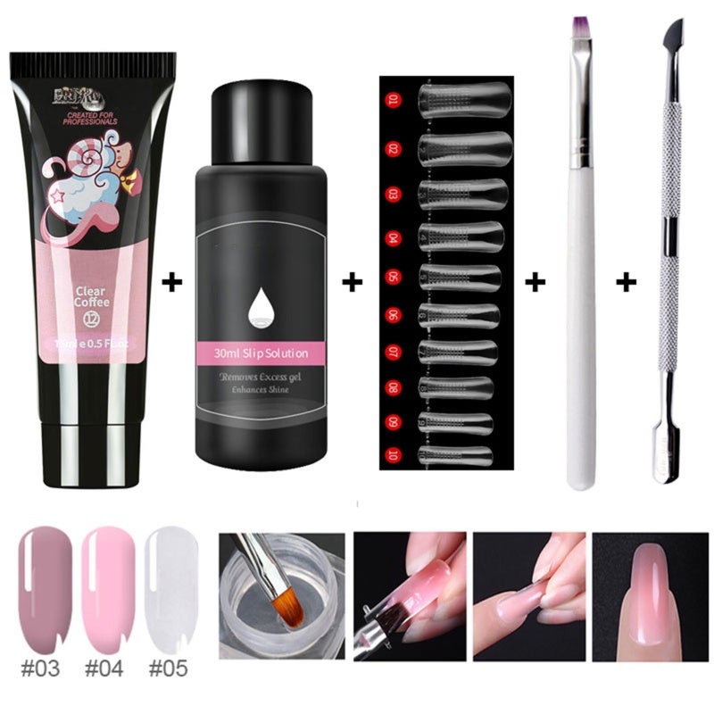 Manicure Set: 2 Sizes Transparent Nail Molds, Professional Glossy Long-Lasting Nail Glue - Fast Nail Design Creation Nail Extension Kit for Professional And Personal Use - Image 5