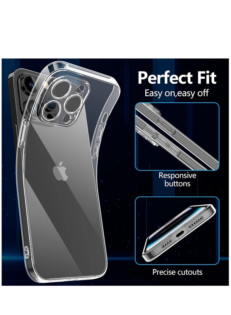 ELTRAZONE Premium Clear Case Compatible with iPhone 15 Pro Back Cover With Full Camera Lens Coverage, Anti-Yellowing & Slim Case - Image 4