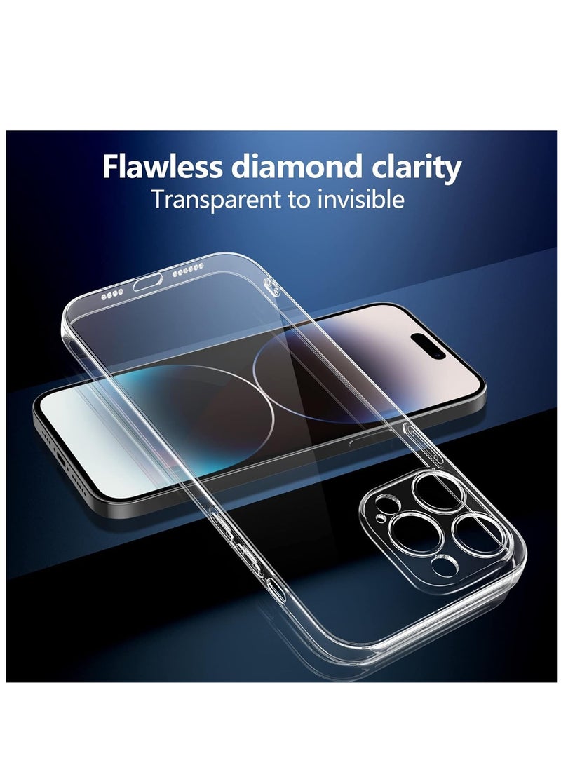 ELTRAZONE Premium Clear Case Compatible with iPhone 15 Pro Back Cover With Full Camera Lens Coverage, Anti-Yellowing & Slim Case - Image 3