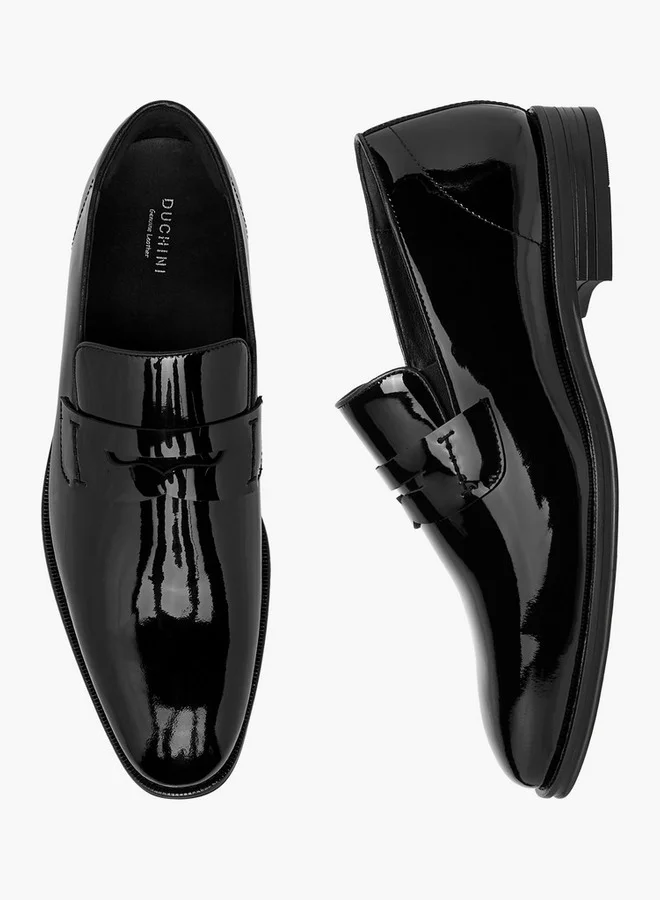 دوتشيني Men's Solid Slip-On Loafers