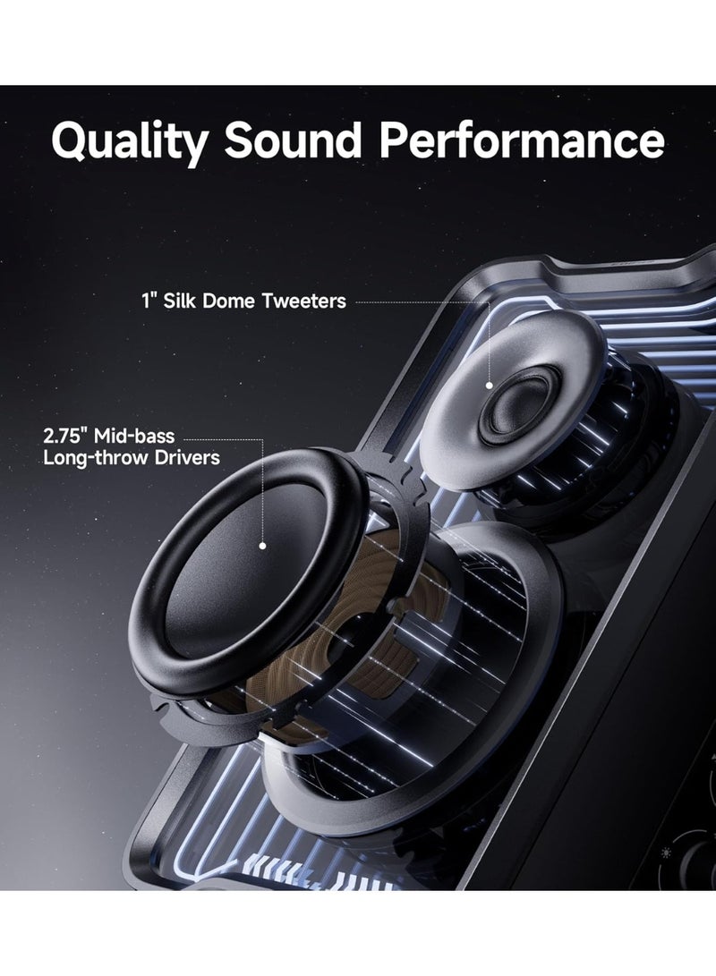 Edifier QR30 2.0 Desktop Active Speaker, Compact Bluetooth V5.4 Computer Speakers, Wireless Bookshelf Speaker, 30W (RMS), 3.5mm AUX & USB-A Wired Input, Dynamic Light Effects, App Control, White - Image 2