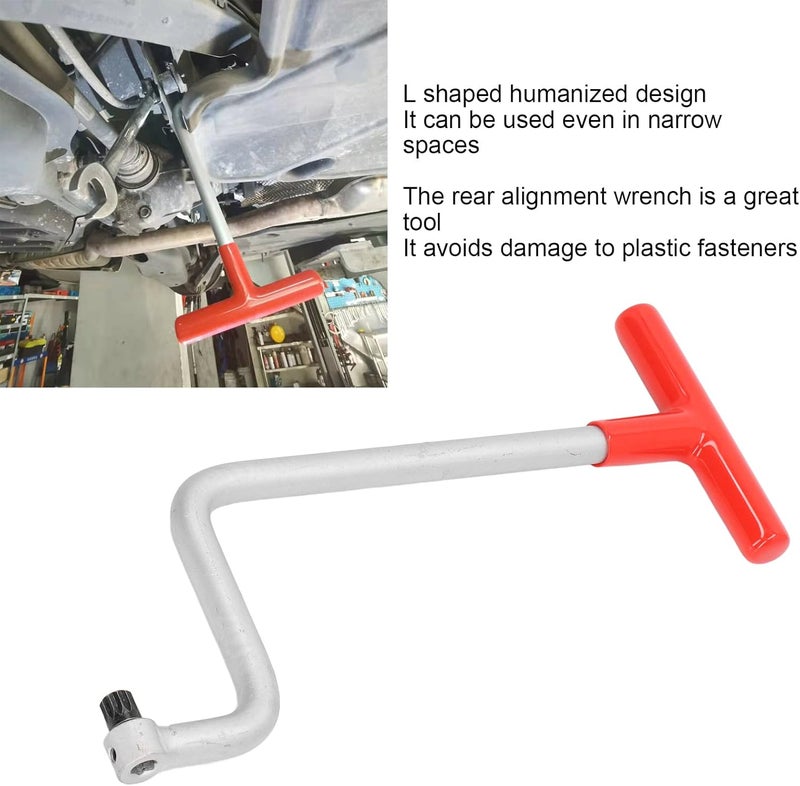 woobles Wheel Alignment Wrench Tool Wheel Alignment Wrench Universal Steel High Strength Rear Axle Toe Adjustment Tool - Image 2
