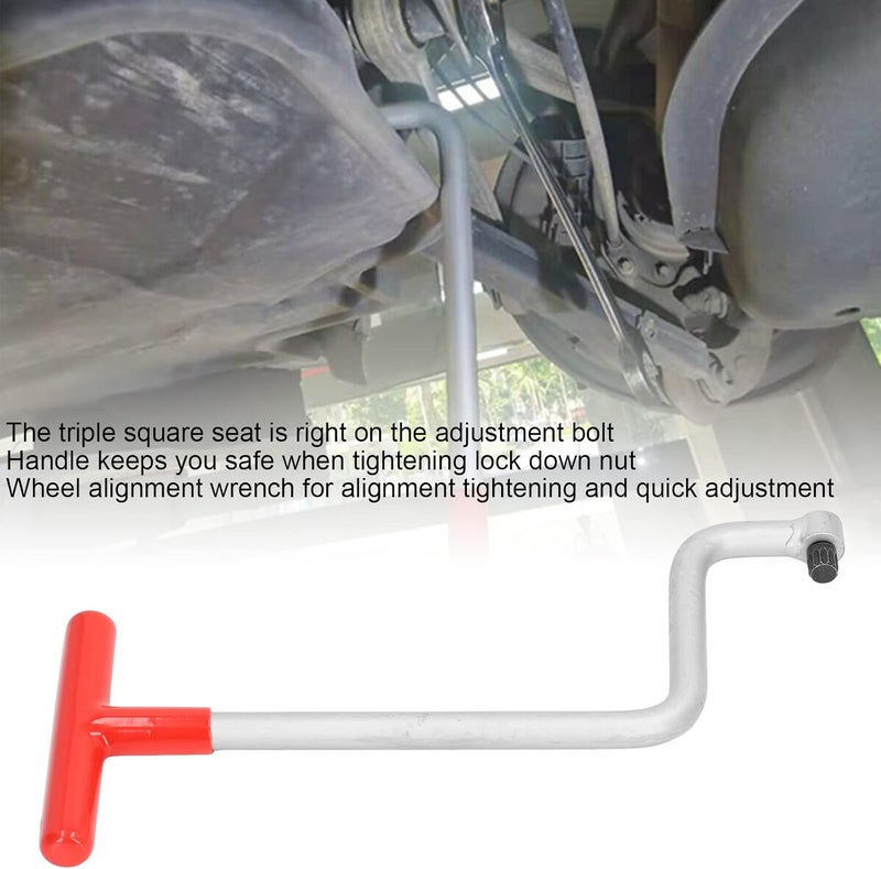woobles Wheel Alignment Wrench Tool Wheel Alignment Wrench Universal Steel High Strength Rear Axle Toe Adjustment Tool - Image 3