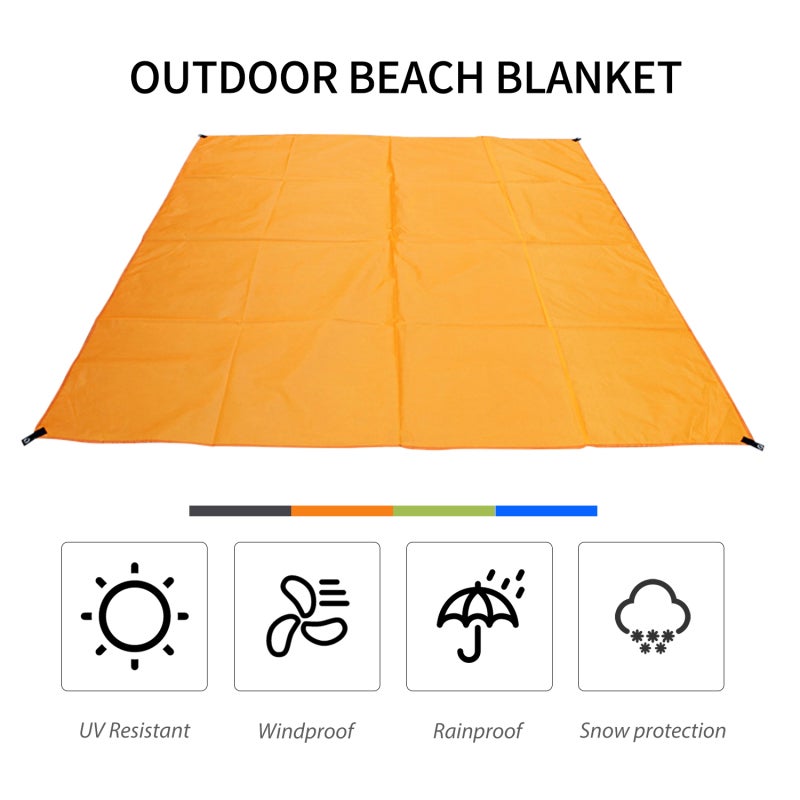 Outdoor Blanket Blue Type 3 Multi-Protection Waterproof Fabric - Lightweight Solid Structure Camping Mat for Beach Patio Lawn Outdoor Areas - Image 4