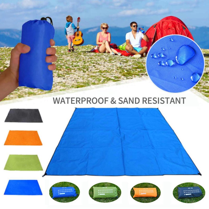 Outdoor Blanket Blue Type 3 Multi-Protection Waterproof Fabric - Lightweight Solid Structure Camping Mat for Beach Patio Lawn Outdoor Areas - Image 5