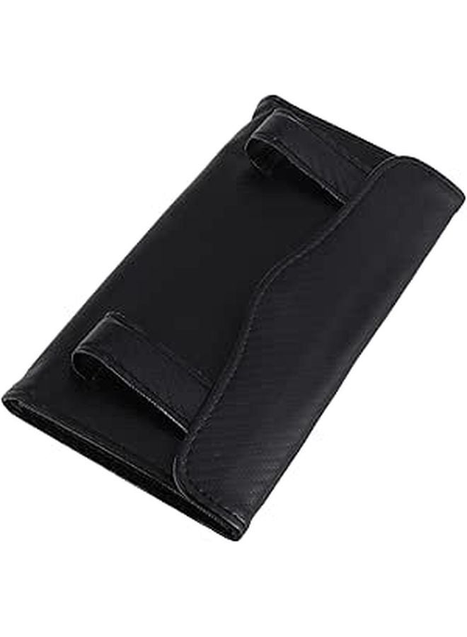 Black Car Sun Visor Tissue Holder Hanging Napkin Dispenser For Vehicle Organization - Image 1