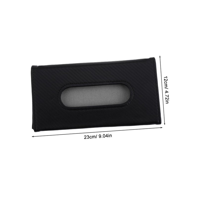 Black Car Sun Visor Tissue Holder Hanging Napkin Dispenser For Vehicle Organization - Image 3