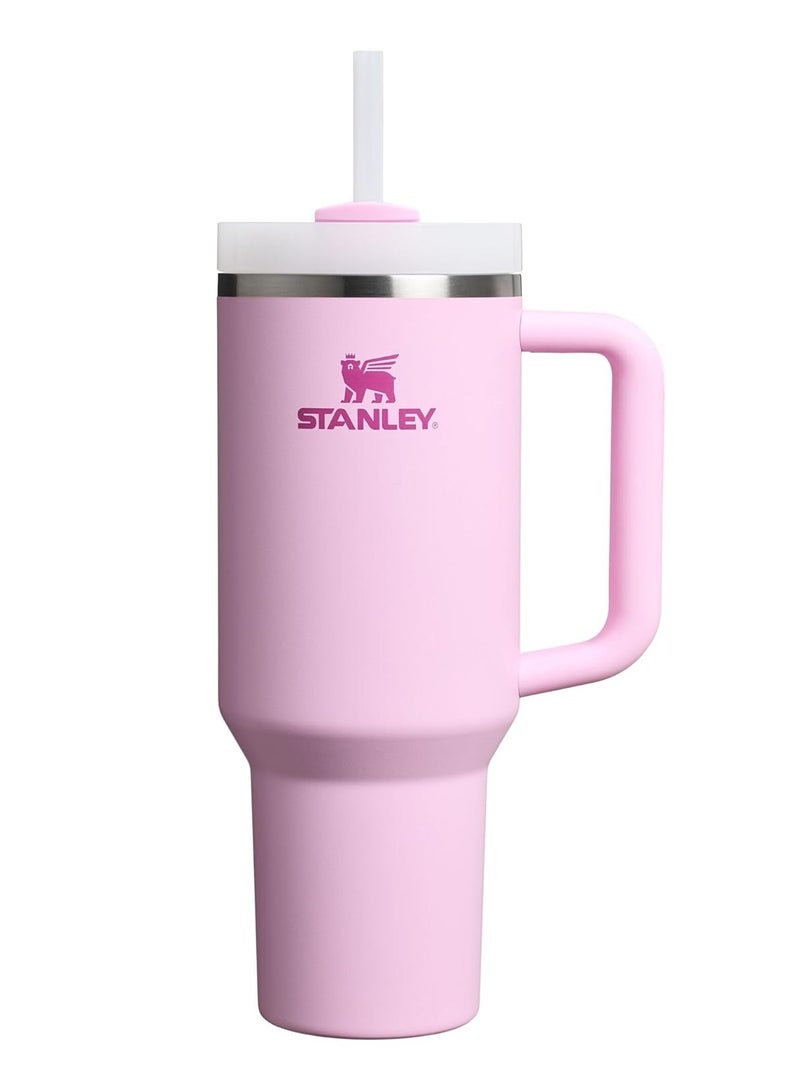 Stanley Quencher H2.0 Tumbler with Handle and Straw 40 oz | Flowstate 3-Position Lid | Cup Holder Compatible for Travel | Insulated Stainless Steel Cup | BPA-Free | Pink - Image 1