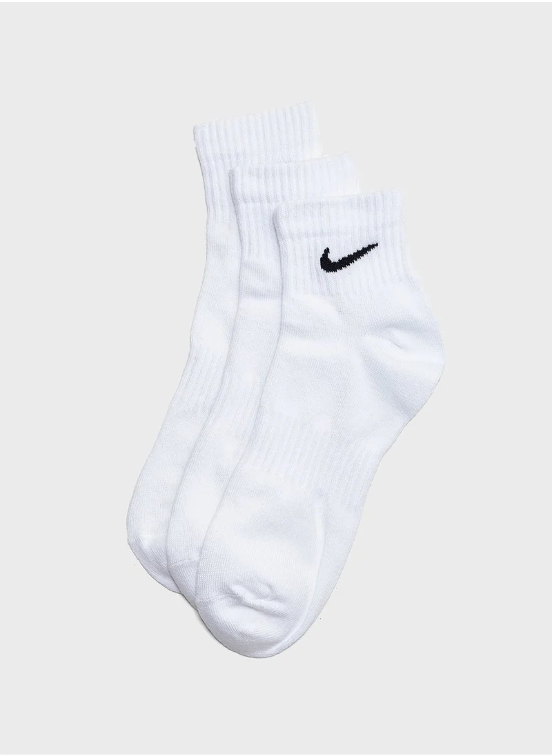 Nike 3 Pack Light Weight Ankle Socks