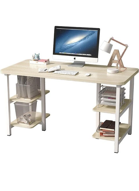 Multi Purpose Study Desk Table With Storage Shelf And Bookshelf