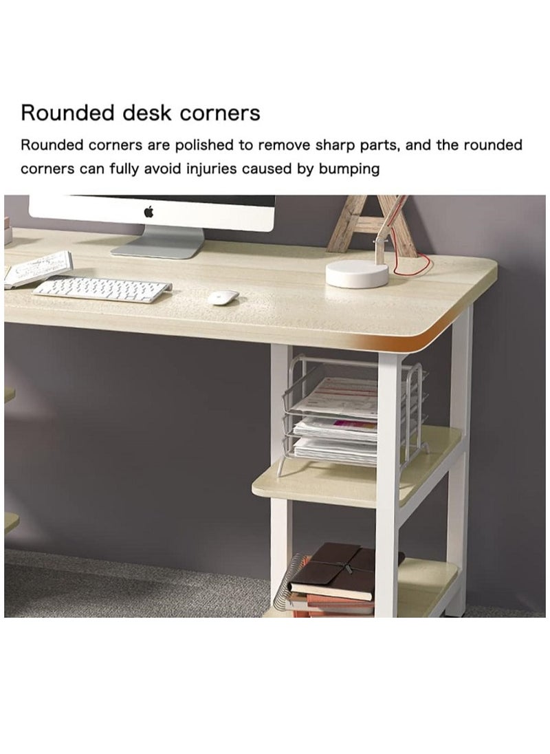 AGD Multi Purpose Study Desk Table With Storage Shelf And Bookshelf  - Image 3