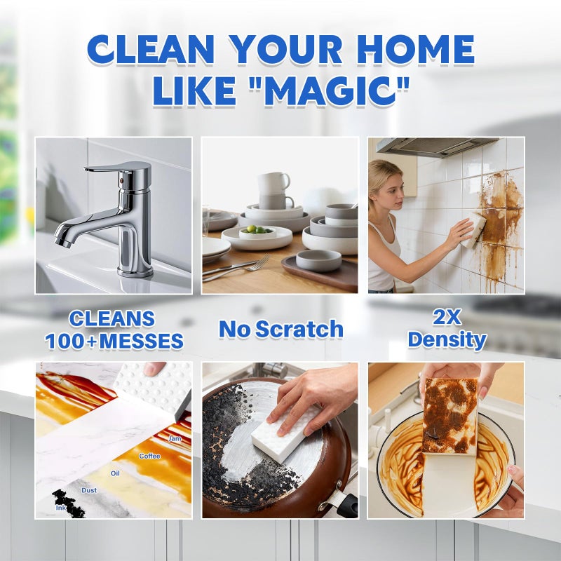 ISDGER Glass Cooktop Cleaner Sponge, 10 Pack GRS Certified Stove Top Cleaner 2X Density Magic Melamine Sponge Eraser, Extra Durable & Long Lasting, for Kitchen Glass Marble Ceramics Top Daily Cleaning - Image 3