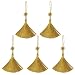 Dnyta Craft Tassels with Hanging Loops 5 Pcs Nylon Ice Silk Tassel Decorative Chinese Knot Mini Tassels for DIY Jewelry Making Door and Car Handing Decoration Handicrafts Gold - Image 2