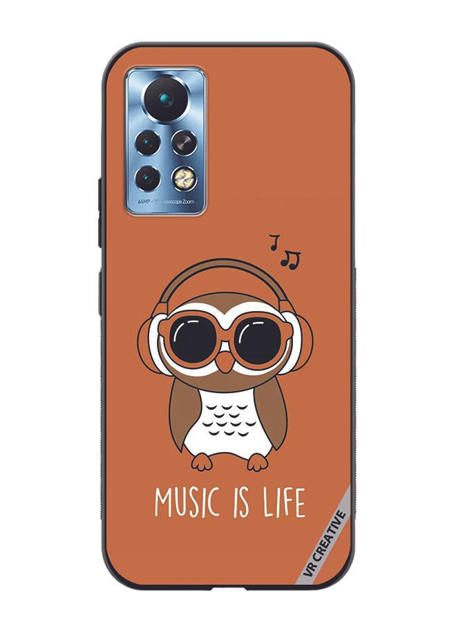 VR CREATIVE Protective Case Cover For Infinix Note 11 Pro Music Is Life Design Multicolour - Image 1