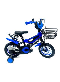 RALLY BICYCLE RALLY BICYCLE, Kids Bike, 12-P1390, 12 inches for 2 to 4 Years old Kids with training wheel, Water bottle, Bell, and Basket, Chain cover  - Image 1