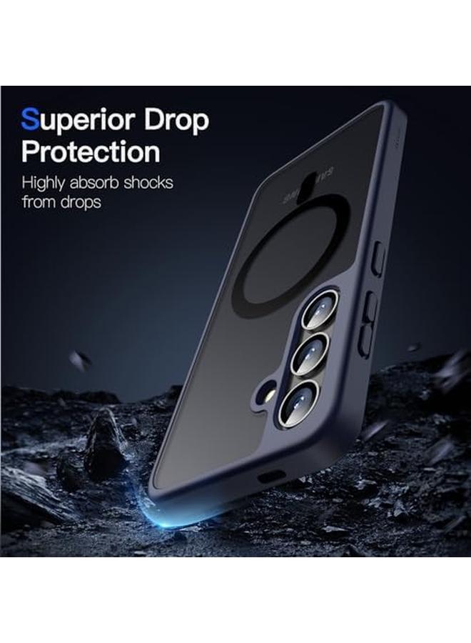 Jetech Magnetic Case For Samsung Galaxy S24 Plus S24 Plus 5G Compatible With Magsafe Translucent Matte Back Shockproof Phone Cover Deep Blue - Image 4