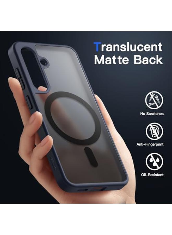 Jetech Magnetic Case For Samsung Galaxy S24 Plus S24 Plus 5G Compatible With Magsafe Translucent Matte Back Shockproof Phone Cover Deep Blue - Image 5