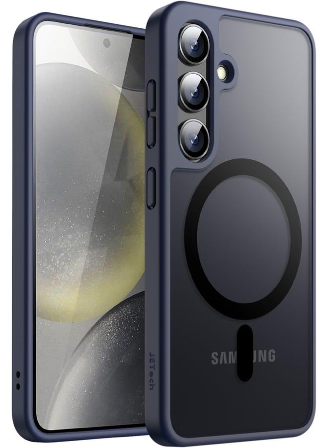 Jetech Magnetic Case For Samsung Galaxy S24 Plus S24 Plus 5G Compatible With Magsafe Translucent Matte Back Shockproof Phone Cover Deep Blue - Image 1