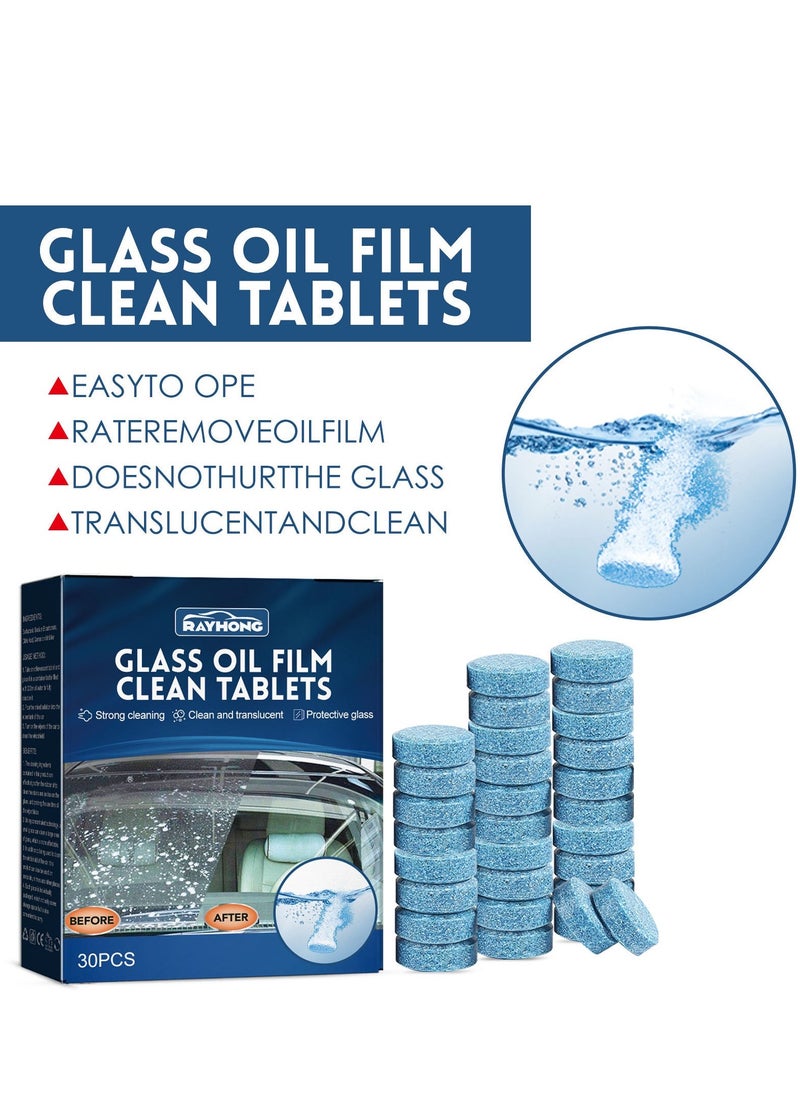 RAYHONG 30 Pieces Car Windshield Glass Concentrated Washer Tablets Solid Effervescent Wiper Cleaning for Kitchen Window  - Image 4