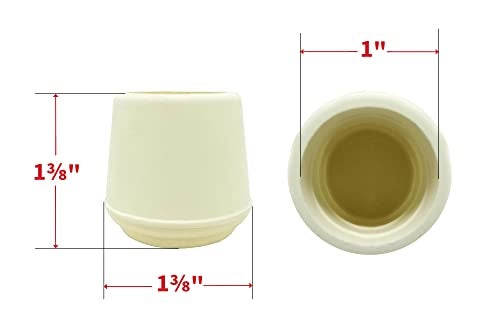 Shepherd Hardware 8755E Leg Tips 1-Inch Inside Diameter Rubber Chair Leg Caps, White, 24 Count (Pack of 1) - Image 5