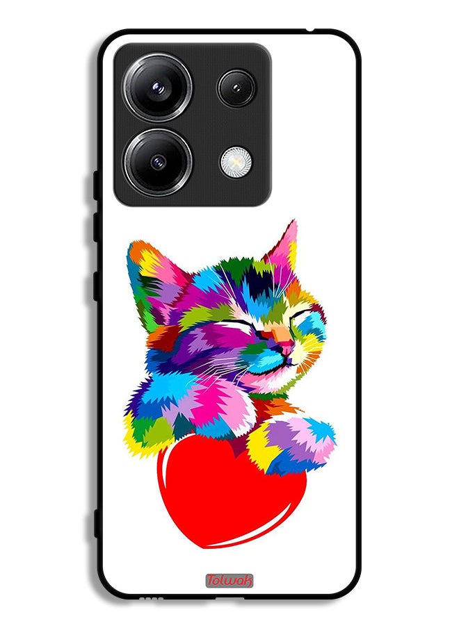 Tolwak Xiaomi Redmi Note 13 Pro 5G Protective Case Cover Colourful Kitten  - Image 1