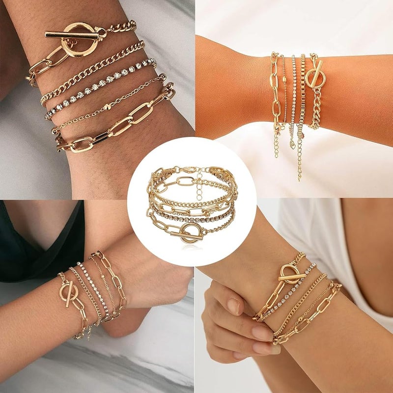 Azonee 2 PCS Gold Bangle Set for Women, Adjustable Gold Bracelets, Chunky Gold Bangles, Trendy Gold Bracelets for Wedding, Birthday, Graduation & Daily Wear, Non-Tarnish Stackable Jewelry - Image 3