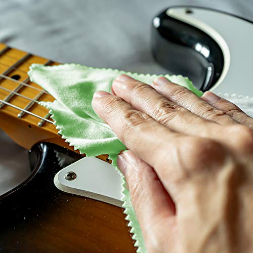 AAwipes Guitar Cloths Microfiber (6-Pack 12"x12" Cloths) Plush Polishing Cloths for Musical Instruments Premium Cleaning Cloths for Guitar Violin Piano Clarinet Trumpet Sax Universal (HCIS-1212-G) - Image 2