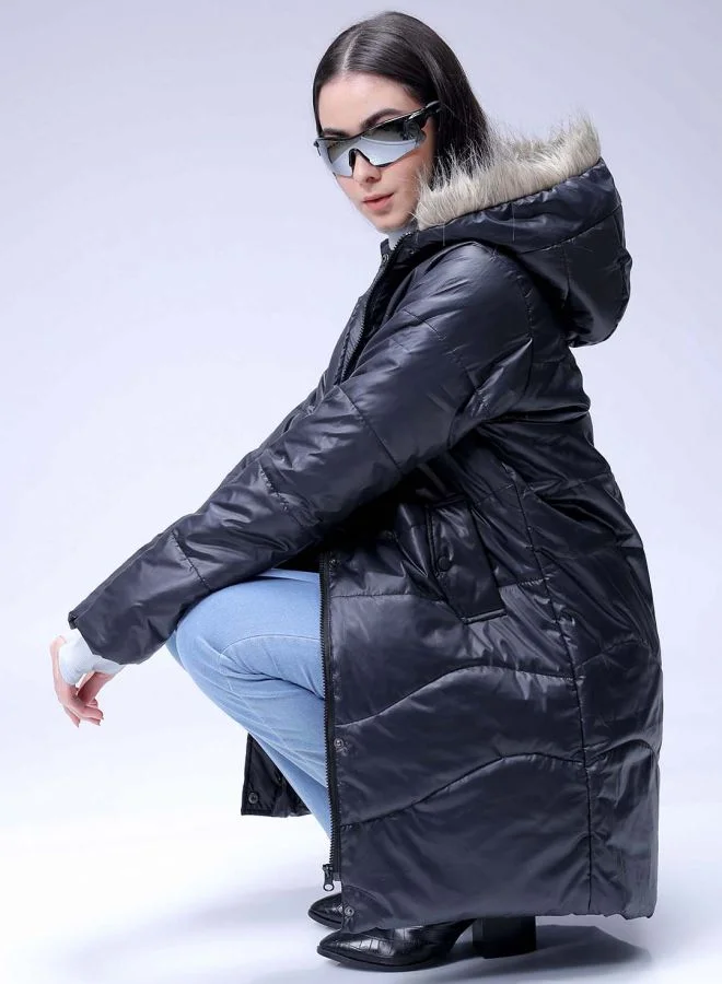 Freehand Women Relaxed Fit Solid Quilted Jacket