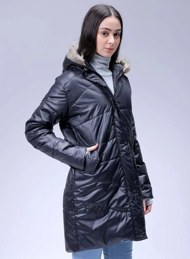 Freehand Women Relaxed Fit Solid Quilted Jacket