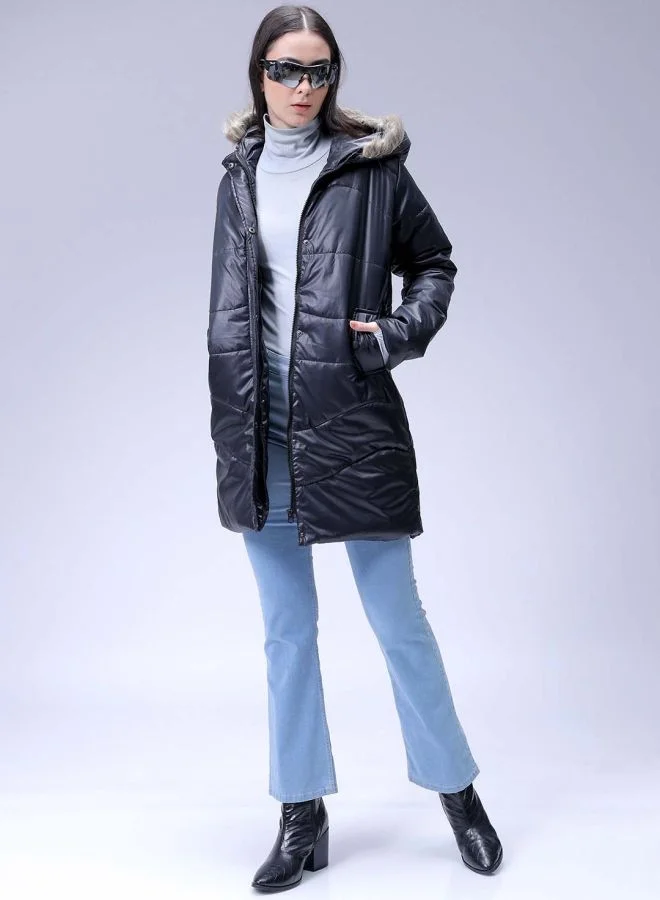 Freehand Women Relaxed Fit Solid Quilted Jacket