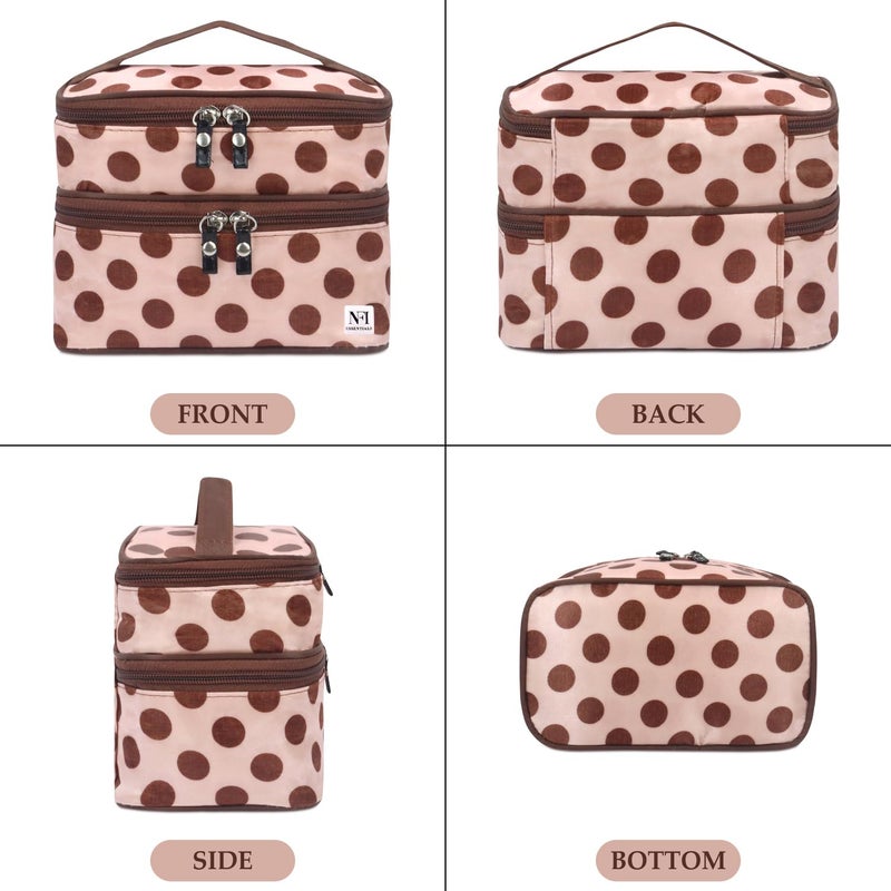 NFI essentials Makeup Pouch Cosmetic Pouch for Women Cosmetic Organiser Storage Bag Vanity Organizer Make up Pouches Toiltery Travel Pouc - Image 2