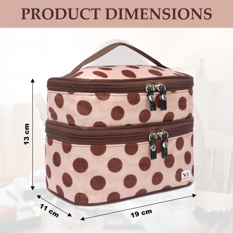 NFI essentials Makeup Pouch Cosmetic Pouch for Women Cosmetic Organiser Storage Bag Vanity Organizer Make up Pouches Toiltery Travel Pouc - Image 4
