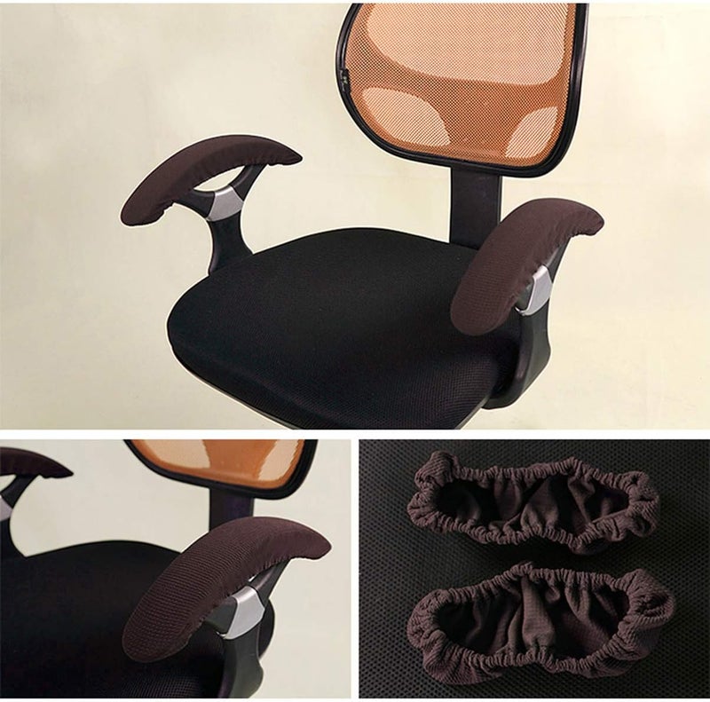 klarako Office Chair Armrest Slipcover, Chair Arm Pad Covers for Computer Chair Gaming Chair Wheelchair 2pcs(Coffee) - Image 2
