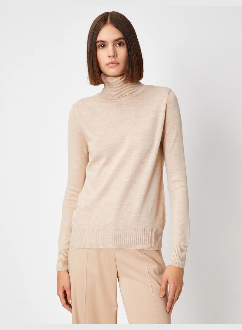 KOTON Turtleneck Long Sleeve Basic Sweater