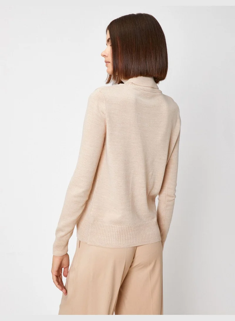 KOTON Turtleneck Long Sleeve Basic Sweater