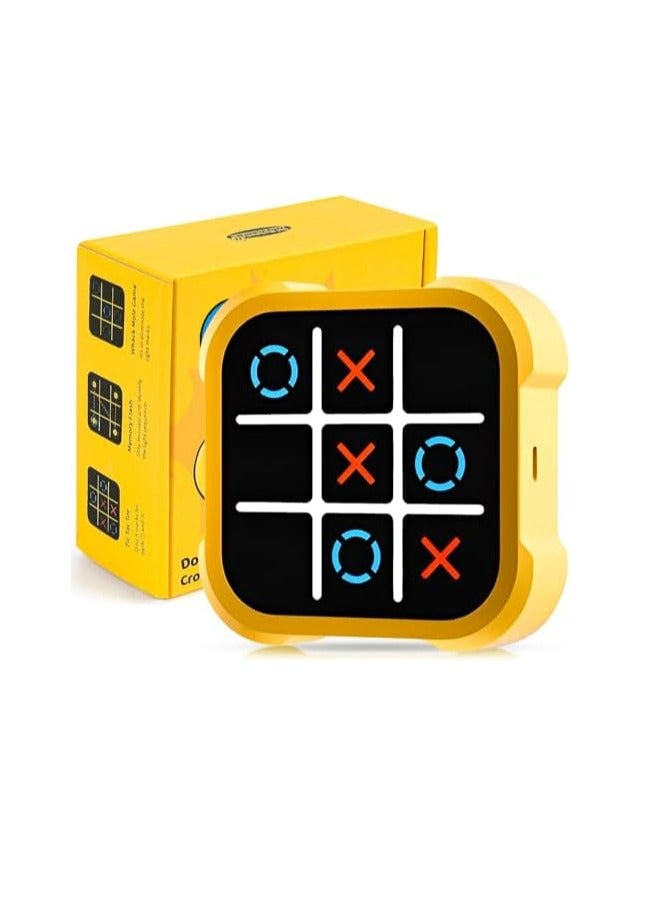 Eotia Tic Tac Toe Bolt 3-in-1 Puzzle Game – Portable Handheld Memory & Brain Training Console for Kids & Adults, Fidget Toy & Travel Game for 6+
