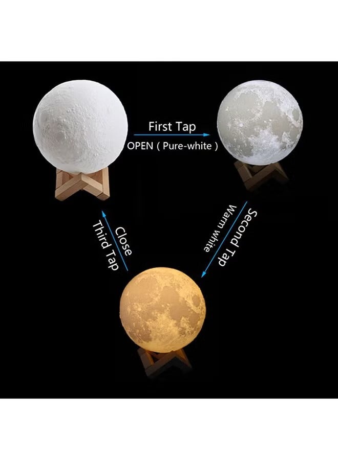 أكاليكس 3د مطبوعة القمر عكس الضوء مصباح الليل الأصفر - Image 3