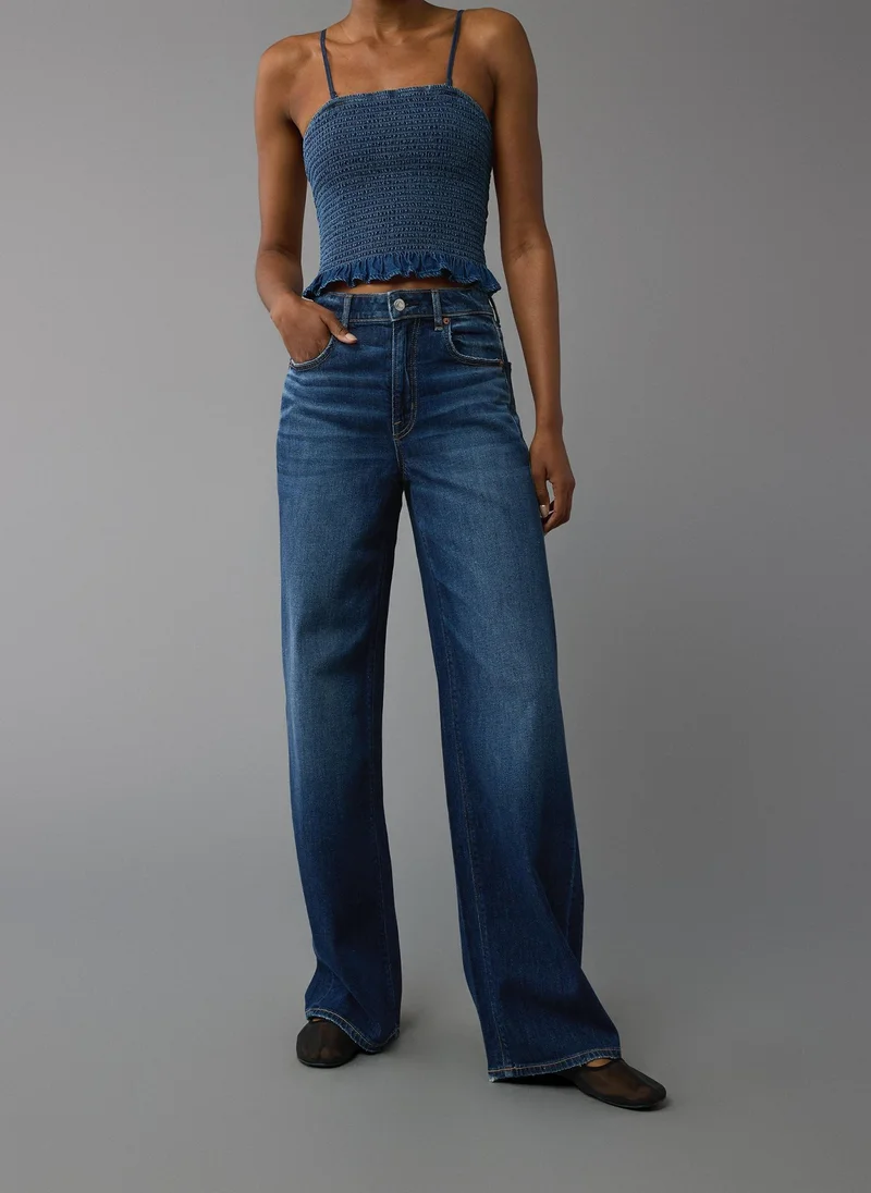 امريكان ايجل High Rise Baggy Wide Leg Jeans