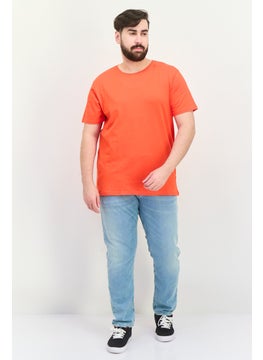 KANGOL Men Crew Neck Short Sleeves Plain T-Shirt, Red  - Image 4