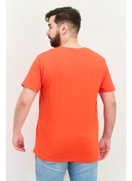 KANGOL Men Crew Neck Short Sleeves Plain T-Shirt, Red  - Image 3
